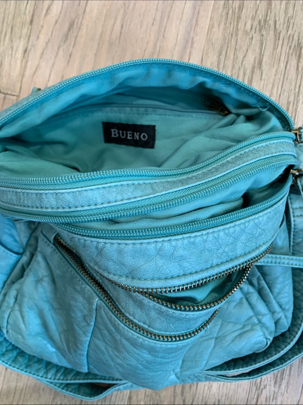 Bueno Elephant Zip Top Minibag Turquoise - Picture 4 of 4